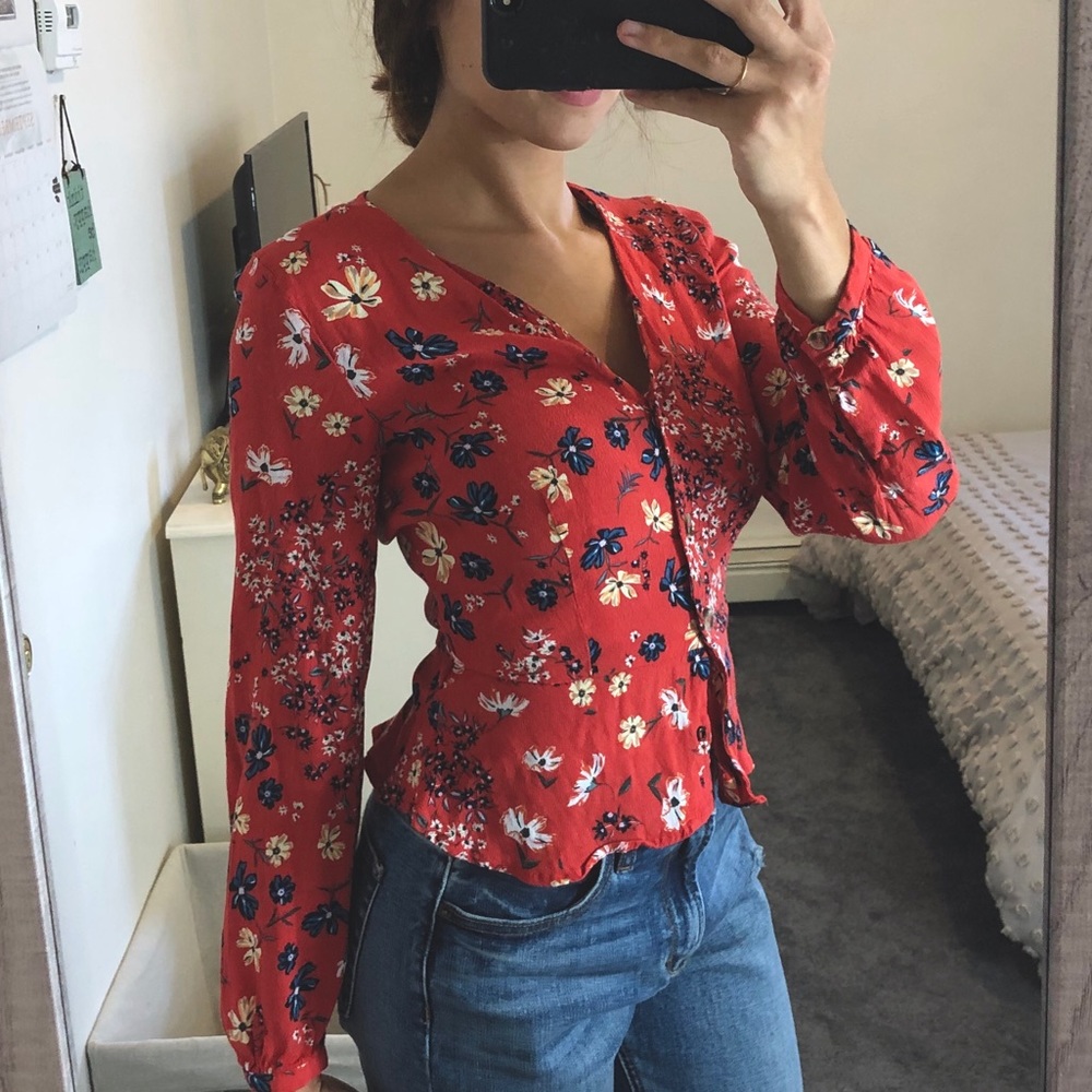 Red blouse